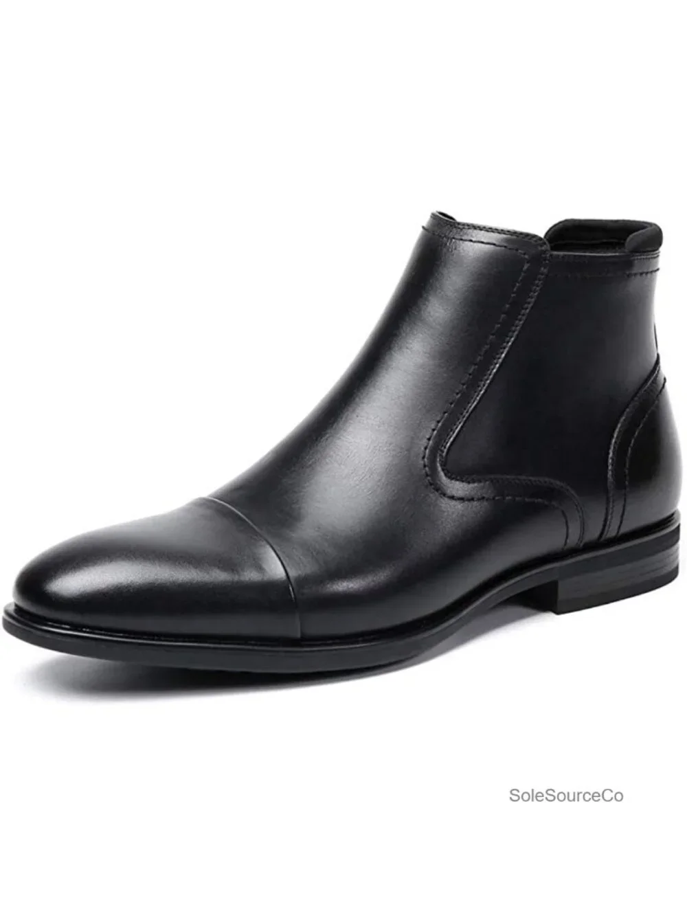 Men's Suede Leather Chelsea Boots with Zipper Ankle Dress Boots